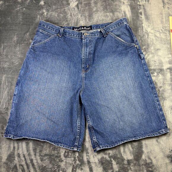 Vintage Y2K Nautica Jeans Denim Jean Shorts Men’s Size 38 Baggy Carpenter Med - Picture 4 of 12
